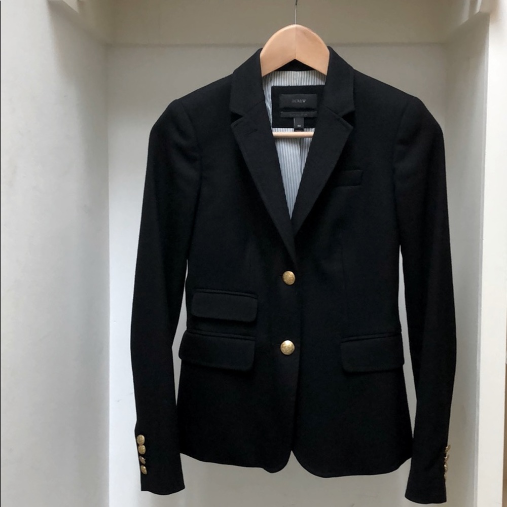 JCrew Black Schoolboy blazer